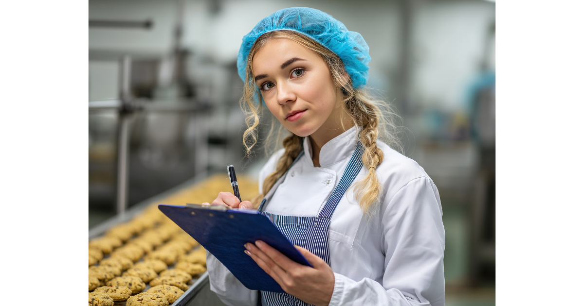 baker owner with clipboard