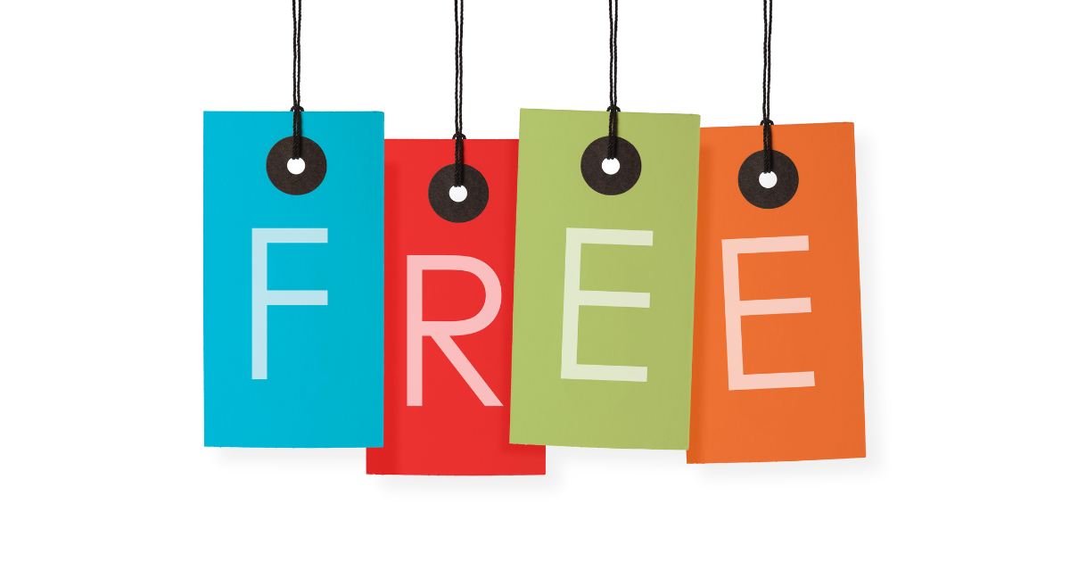 tags spelling out "free"